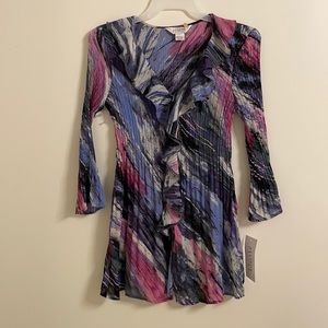 Gorgeous Crinkle chiffon ruffle tunic